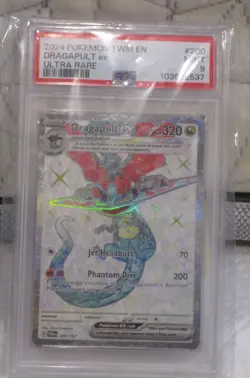 2024 POKEMON TWM EN-TWILIGHT MASQUERADE ULTRA RARE #200 DRAGAPULT EX PSA 9 - Image 1