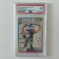 2025 POKEMON SVP EN-SV BLACK STAR PROMO #176 UMBREON EX PSA 9 - Image 1