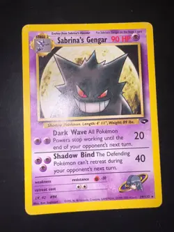2000 Pokemon Gym Challenge Sabrina's Gengar #29/132 ENG - Image 2