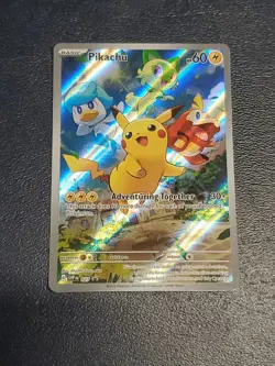 Pokemon 2023 Pikachu SVP #027 Paldea Evolved ETB Promo Card - English - Image 1
