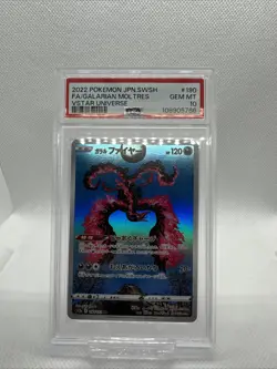 Pokemon Galarian Moltres 190/172 S12a Vstar Universe Art Rare Holo PSA 10 - Image 1