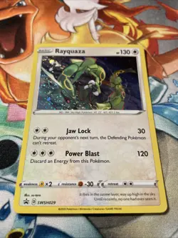 Rayquaza Pokemon TCG Sword And Shield Black Star Promo Holo Card #SWSH029 - Image 2