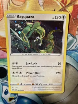 Rayquaza Pokemon TCG Sword And Shield Black Star Promo Holo Card #SWSH029 - Image 3