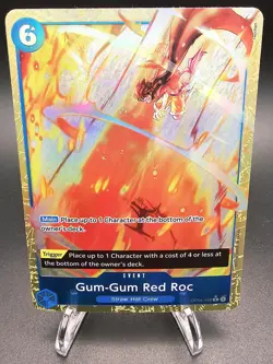 One Piece Gum-Gum Red Roc OP04-056 Straw Hat Crew Event Card - Image 1