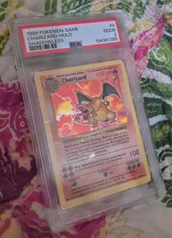 1999 POKEMON BASE SET SHADOWLESS #4 CHARIZARD-HOLO PSA 2 - Image 3