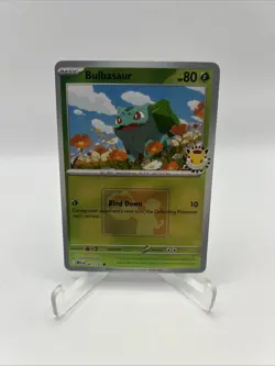 001/132 Bulbasaur 2026 Pokemon Day League Stamped Promo Card Mega TCG Play - Image 1