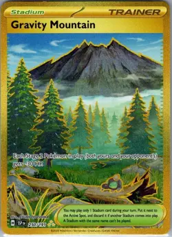 Gravity Mountain Hyper Rare 250/191 Pokemon Card - SV08: Surging Sparks - NM - Image 1