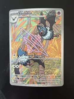 Pokemon TCG Swoobat Illustration Rare Card 120/086 White Flare - Image 1