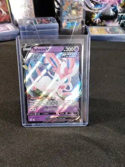 Pokemon TCG Sylveon v Evolving Skies Holo Ultra Rare Card 074/203 - Image 1