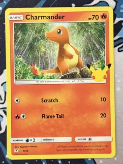 Charmander 9/25 - McDonald's 25th Anniversary Non Holo Raw Card NM - Image 1