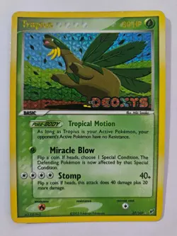 Pokemon Tropius 2005 EX Deoxys 27/107 Reverse Holo Rare Card TCG English Stamped - Image 1