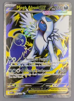 Mega Absol ex Ultra Rare 161/132 MEG ENG Mega Evolutions NM Pokemon Card TCG - Image 1