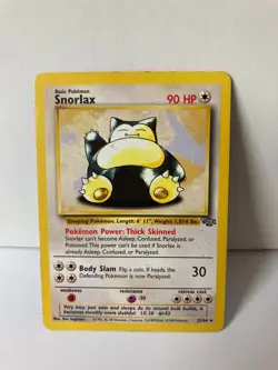 Snorlax 27/64 Jungle NH Rare Pokemon Card WOTC 1999 MP - Image 1