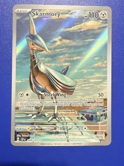 Pokemon TCG Skarmory 209/191 2024 Surging Sparks Illustration Rare Card - NM - Image 1
