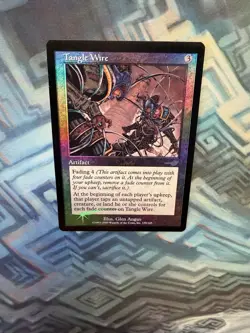 MTG Foil Tangle Wire Nemesis - Ring Indent And Horizontal Scratch On Back - Image 3