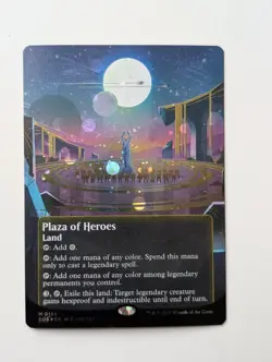 Plaza of Heroes (0168) (Borderless) (Galaxy Foil) Edge of Eternities: Stellar... - Image 1