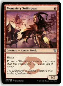 Monastery Swiftspear 118 Uncommon Khans of Tarkir Magic: The Gathering LP - Image 1