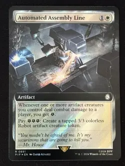 1x MTG Automated Assembly Line (Extended Art) (Surge Foil) - Fallout (PIP) #891 - Image 1