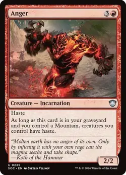 NM Anger, MTG, Strixhaven Commander, Magic the Gathering, 235 - Image 1
