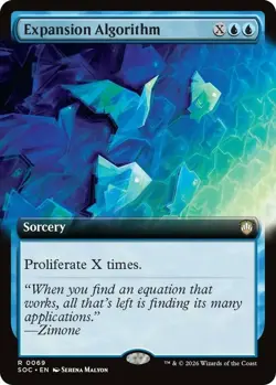 x1 Expansion Algorithm - Extended Art R MTG Commander: Secrets of Strixhaven M/N - Image 1