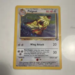 Pokemon TCG Pidgeot Jungle Unlimited 08/64 80 HP Holo Rare English Card - Image 1