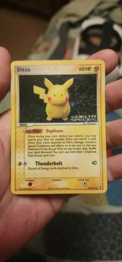 Pokemon Ditto (Pikachu) 039/113 Delta Species Holo 60 HP Common - Image 1