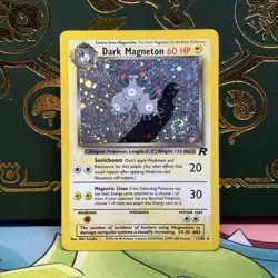 Pokemon 2000 Dark Magneton Holo SWIRL – 11/82 – Team Rocket – HP - Image 1