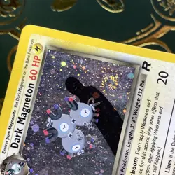 Pokemon 2000 Dark Magneton Holo SWIRL – 11/82 – Team Rocket – HP - Image 3