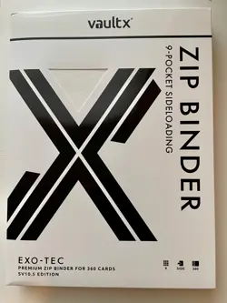 Vault x White Edition 9-Pocket Exo-Tec Zip Binder Side Loading for Pokemon - Image 1