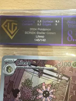 Pokemon TCG Lileep IR 145/142-STELLAR Crown Scarlet Violet ACE 8.5 N/Mint - Image 3