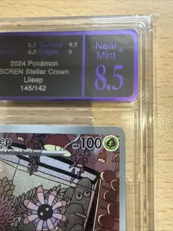 Pokemon TCG Lileep IR 145/142-STELLAR Crown Scarlet Violet ACE 8.5 N/Mint - Image 4
