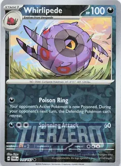 Pokemon Whirlipede 116/167 Reverse Holo Near Mint - Image 1