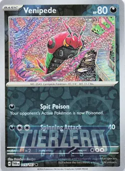 Pokemon Venipede 115/167 Reverse Holo Near Mint - Image 1