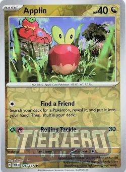 Pokemon Applin 126/167 Reverse Holo Near Mint - Image 1