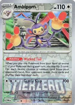 Pokemon Ambipom 138/167 Reverse Holo Near Mint - Image 1