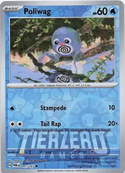 Pokemon Poliwag 041/167 Reverse Holo Near Mint - Image 1