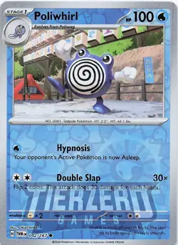 Pokemon Poliwhirl 042/167 Reverse Holo Near Mint - Image 1