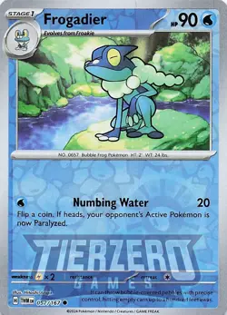 Pokemon Frogadier 057/167 Reverse Holo Near Mint - Image 1