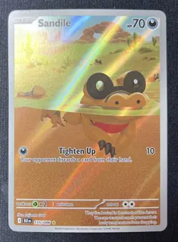 2025 Pokemon Black Bolt Sandile 135/086 Illustration Rare - Image 1