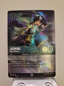 Disney Lorcana Jasmine Desert Warrior 212/204 EN-4 Card "1ST Enchanted!!!" - Image 1