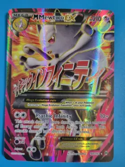 M Mega Mewtwo EX Full Art 160/162 Pokemon XY Breakthrough Ultra Rare NEAR MINT! - Image 1