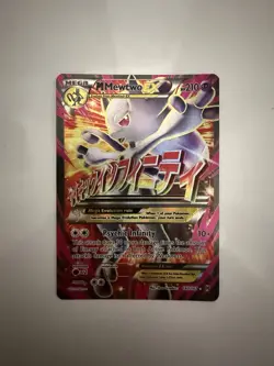 Pokemon Mega-Mewtwo-EX TCG Full Art Holo Card Breakthrough 160/162 Ultra Rare - Image 1