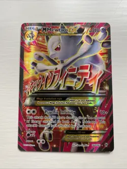 Pokemon Mega-Mewtwo-EX TCG Full Art Holo Card Breakthrough 160/162 Ultra Rare - Image 1