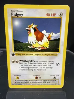 Pokemon Card - Pidgey 1st Edition Base Set Shadowless 57/102 - Image 2