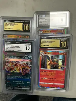Lot of (4) Pokemon Charizard Cards w/ CGC 10 PRISTINE - Image 1