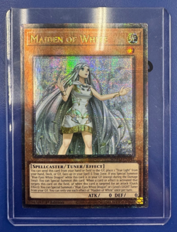 Yu-Gi-Oh! TCG Maiden Of White Quarter Century 1st Edition Rare Trading Card - Image 1