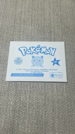 2000 Merlin Pokemon Sticker Cards Series 2 Holographic Prism Blastoise 127 - Image 2