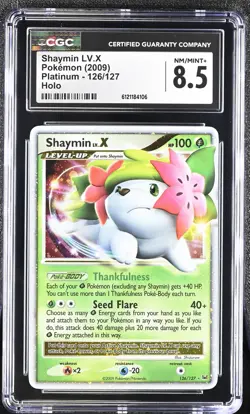 CGC 8.5 Shaymin LV.X 2009 Platinum 126/127 Holo Pokemon Card - Image 1