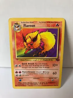 Flareon 19/64 Jungle NH Rare Pokemon Card WOTC 1999 LP - Image 1