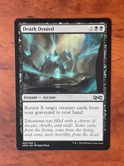 Death Denied MTG Magic the Gathering Card NM Near Mint UMA - Image 1